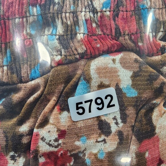 Women's Charter Club Woman Floral Ruffle Blouse Top Brown/Pink/Blue Size 1X - Picture 9 of 9